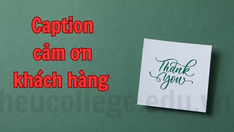 Cap cảm ơn khách hàng – Tri ân từ tận đáy lòng