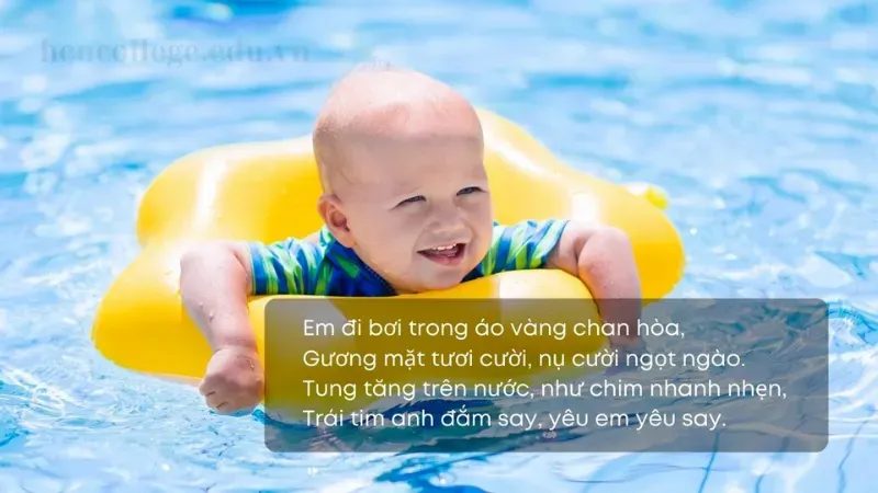 Top 10 STT em bé đi bơi dễ thương giúp tăng like nhanh chóng 5