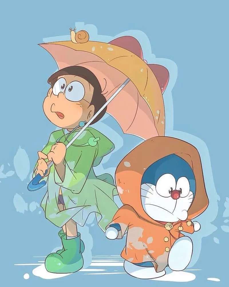 Tình bạn chân thành qua hình ảnh nobita và doraemon cute