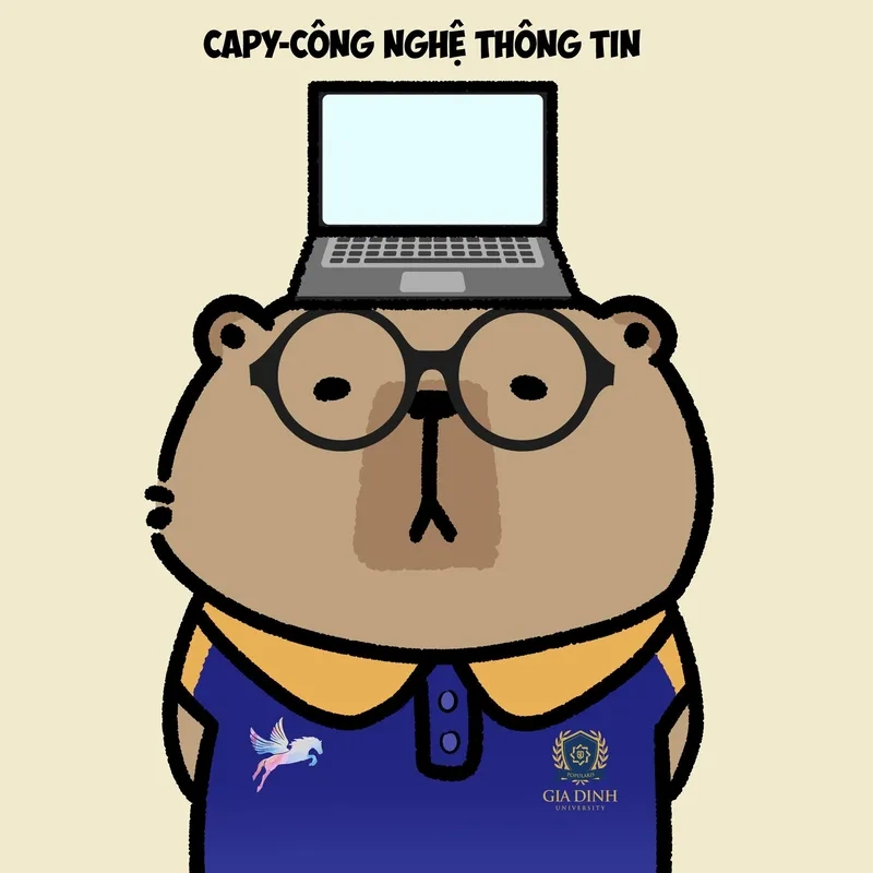 Avatar capybara trường hình ảnh đáng yêu với phong cách học đường