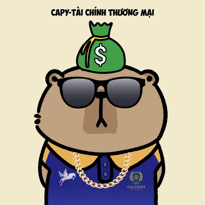 Avatar capybara mặc áo trường đại học hình ảnh capybara sinh viên siêu ngộ nghĩnh