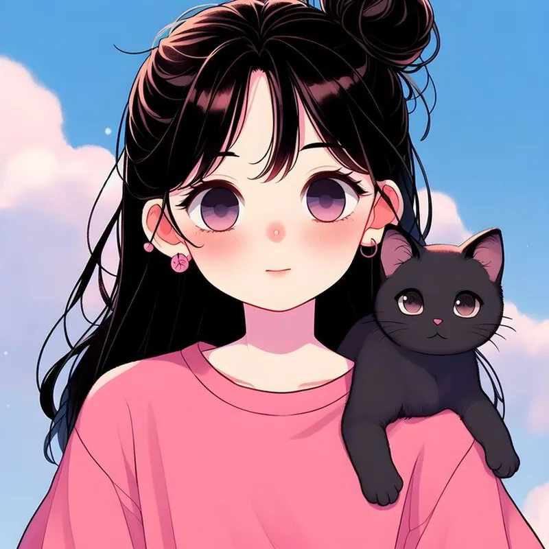 Avatar đôi anime cute dễ thương, mang phong cách đáng yêu 