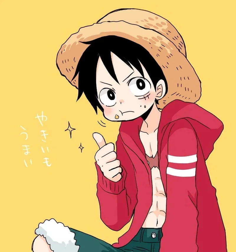 Ảnh Luffy Gear 5 cute khiến mọi fan One Piece yêu thích, với nét vẽ chi tiết và biểu cảm dễ thương.