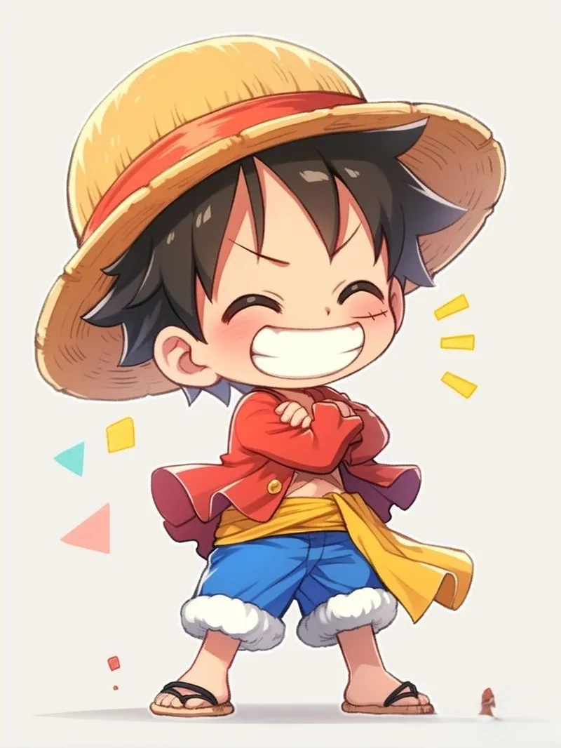 Vẽ Luffy Gear 5 cute sẽ làm bạn bất ngờ với vẻ ngoài mạnh mẽ và đáng yêu của Luffy trong dạng này.