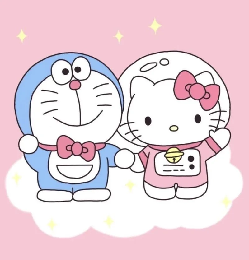 Độc đáo và ngộ nghĩnh với hello kitty hello doraemon 