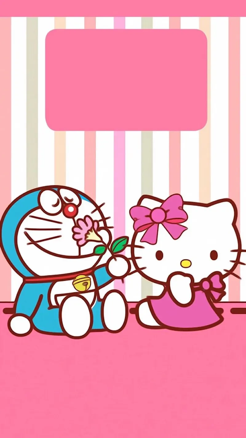 Sự kết hợp thú vị của hello kitty với cả doraemon 