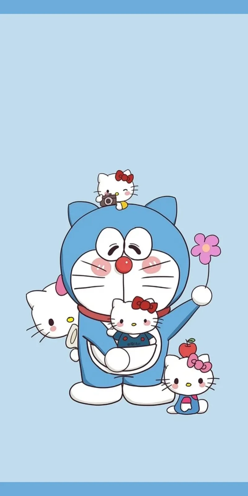 Tận hưởng sự đáng yêu của hello kitty và doraemon 