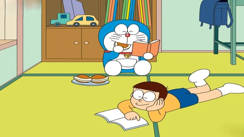 Tình bạn bất diệt qua hình nobita và doraemon cute siêu đáng yêu