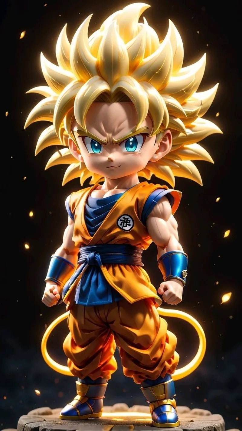 Phong cách ấn tượng thể hiện qua hình goku 3d