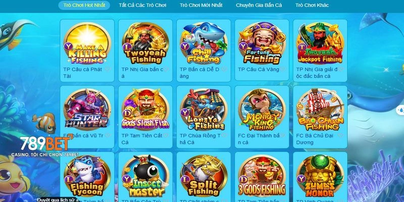 Những ưu điểm nổi bật của sảnh game bắn cá 789bet