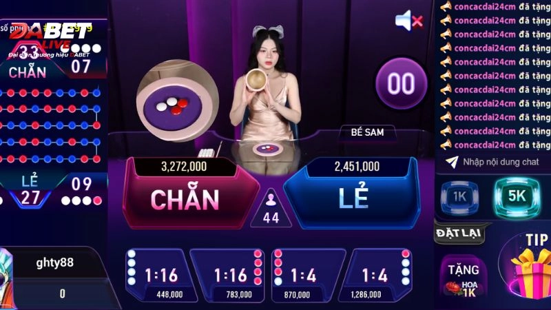 Cá cược xóc đĩa online tại live casino Dabet