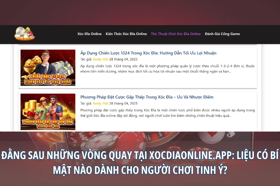 Xocdiaonline.app: Không Chỉ Là Bề Nổi Của Thông Tin Xóc Đĩa Online