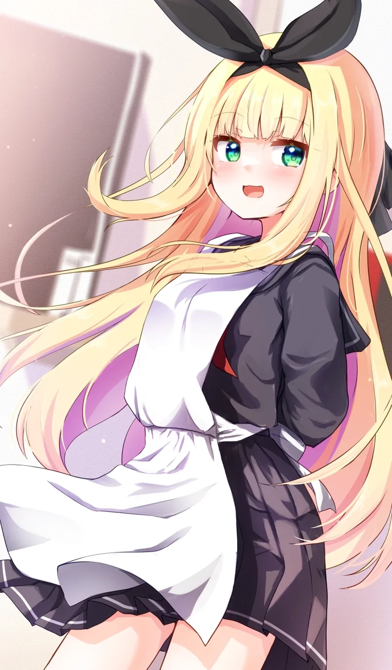 Phong cách trong trẻo từ ảnh nền anime gái xinh