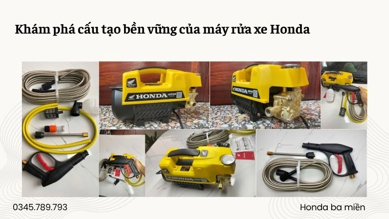 Khám phá cấu tạo bền vững của máy rửa xe Honda 