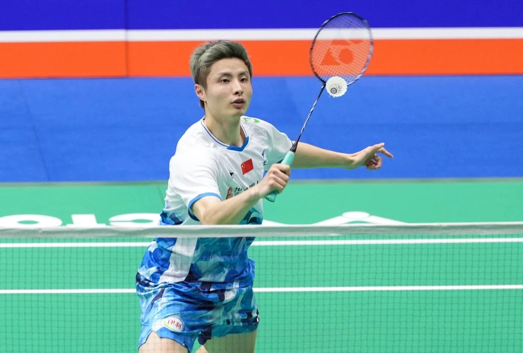 Shi Yuqi trong một trận đấu tại China Open