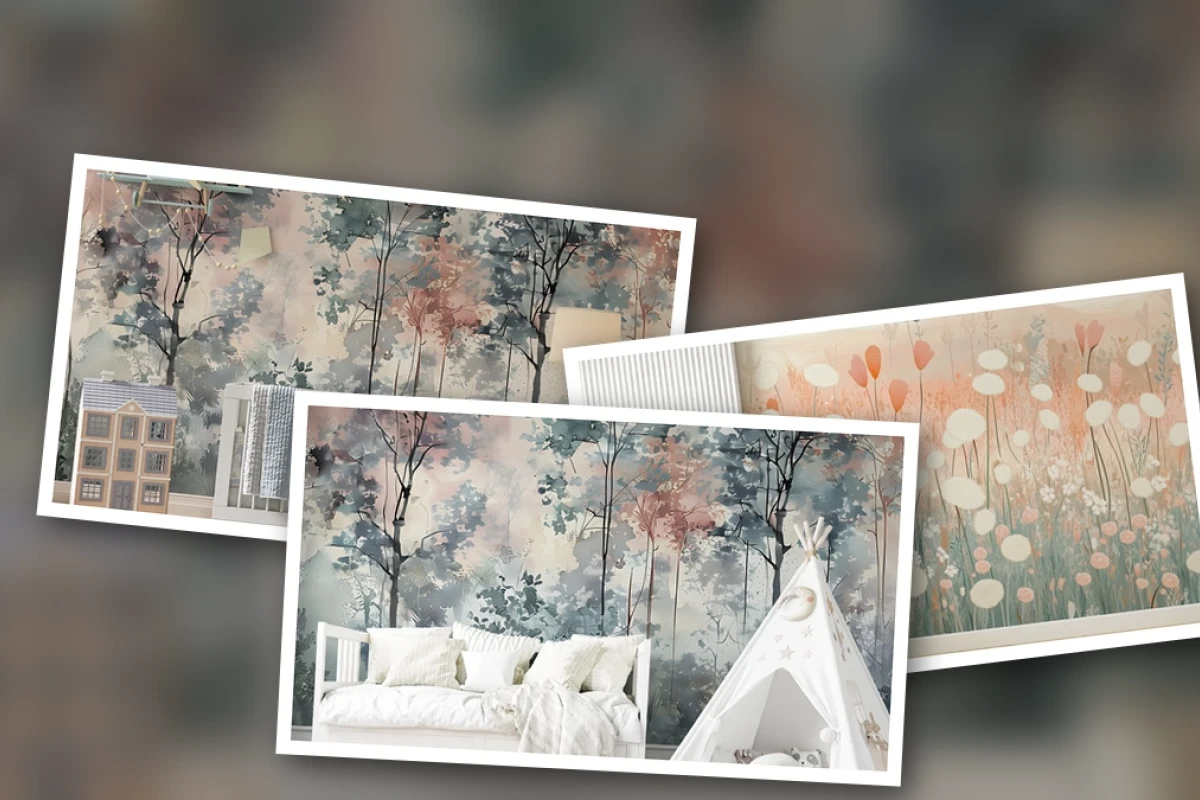 Inspiring nursery room designs using abstract watercolor wallpaper for nursery wall in 2026
