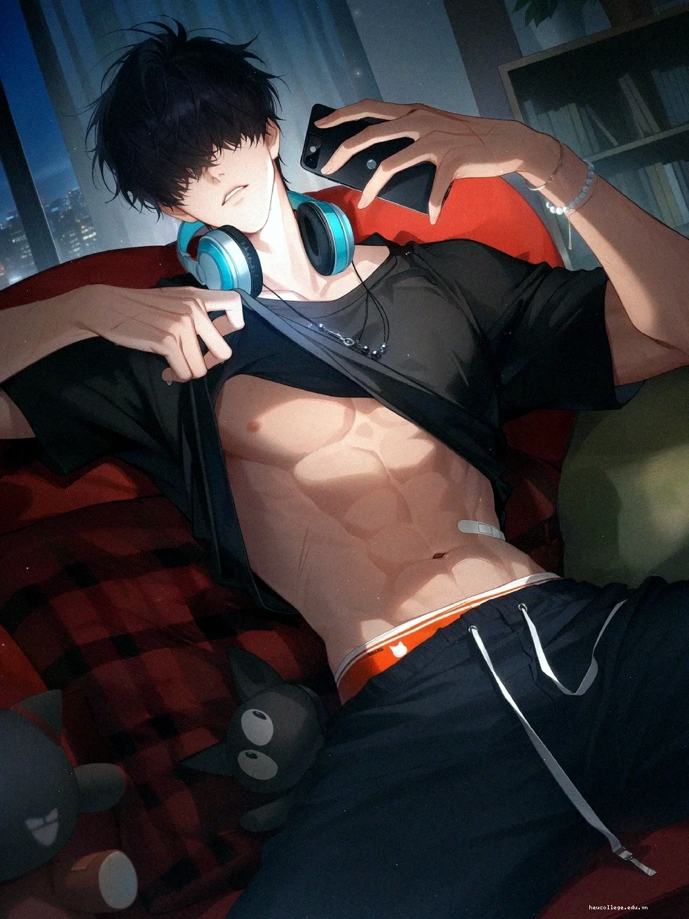 Ảnh anime nam 6 múi với biểu cảm cuốn hút