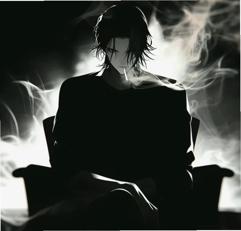 Ảnh anime nam đen trắng 5