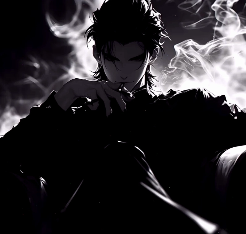 Ảnh anime nam đen trắng 6
