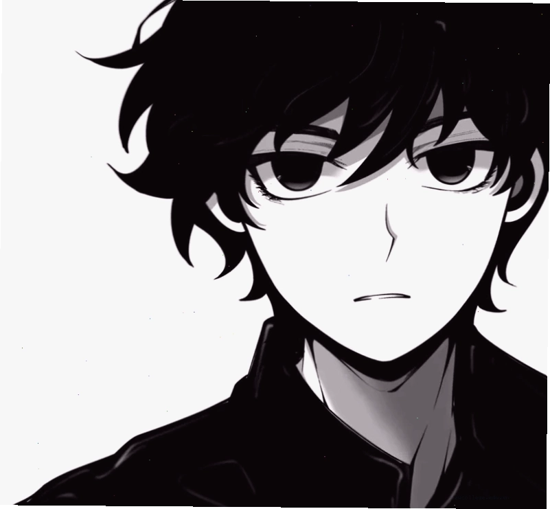 Ảnh anime nam lạnh lùng trắng đen