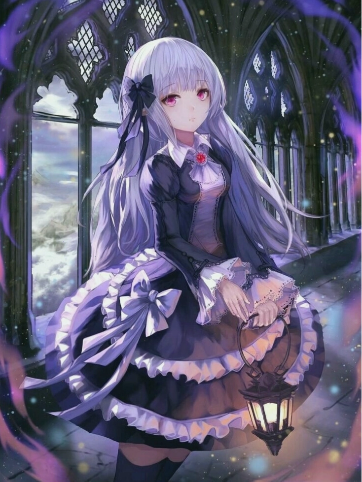 Ảnh anime nữ ngầu phong cách Gothic bí ẩn và lạnh lùng