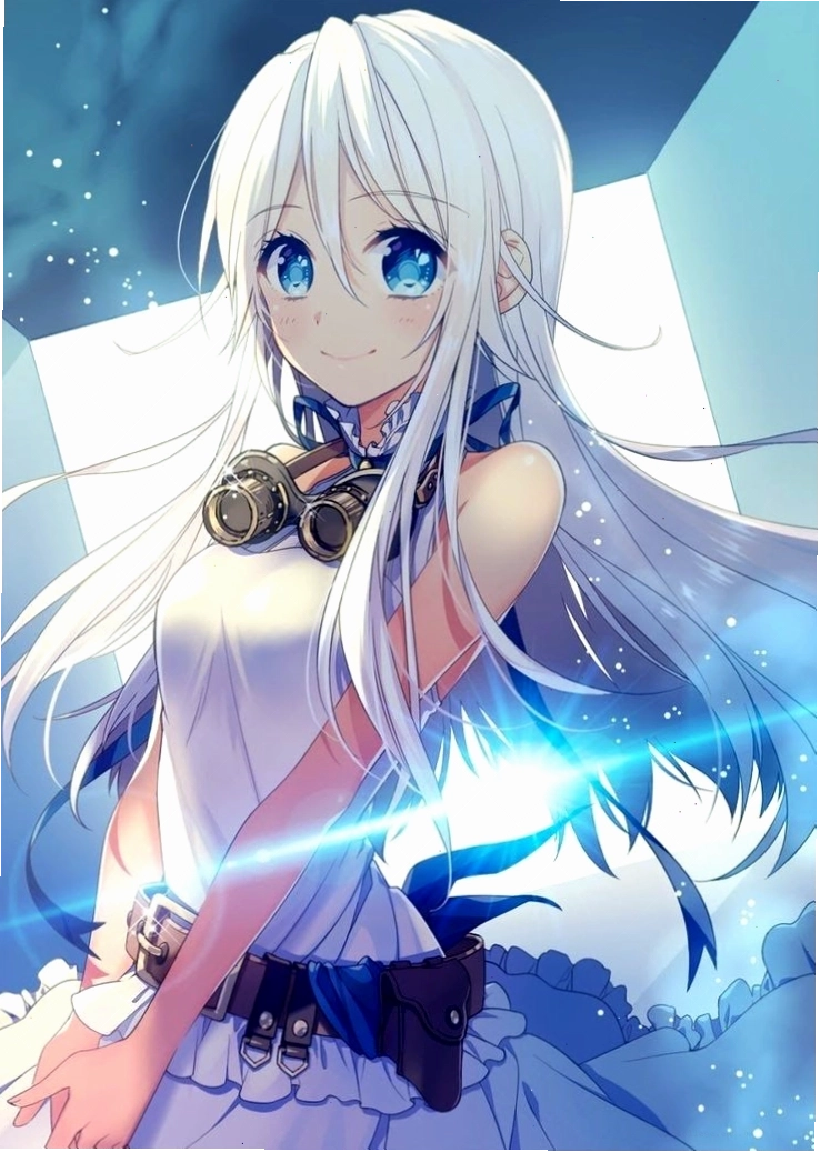 Ảnh con gái anime tóc bạch kim dễ thương nhất