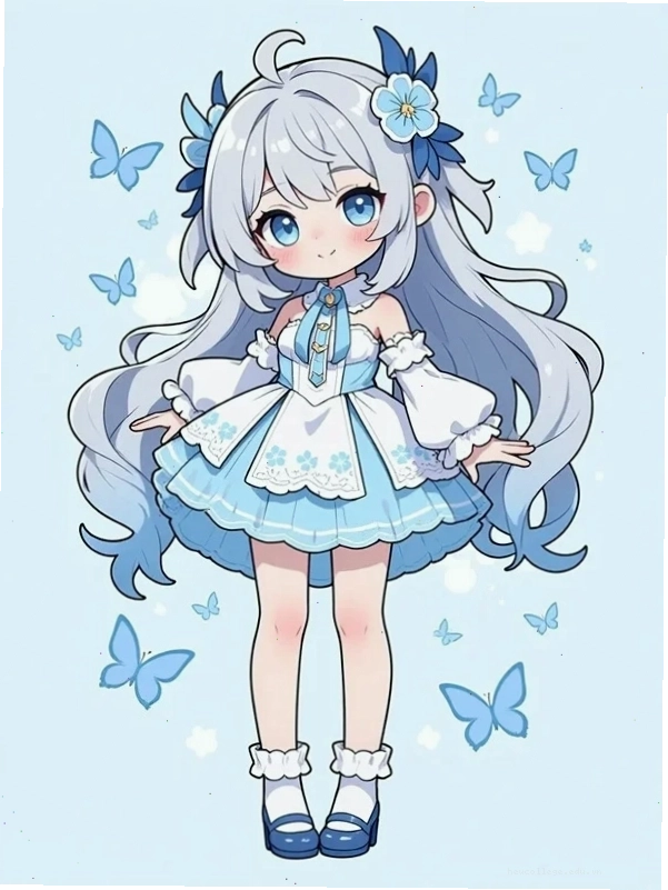 Avatar chibi nữ cute với phong cách anime nhẹ nhàng