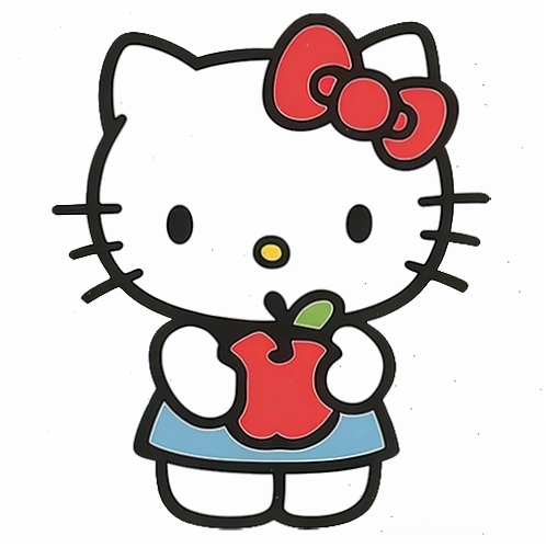Avatar Hello Kitty ngồi bên tách trà