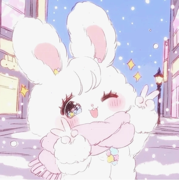 Avatar thỏ cute theo phong cách chibi dễ thương
