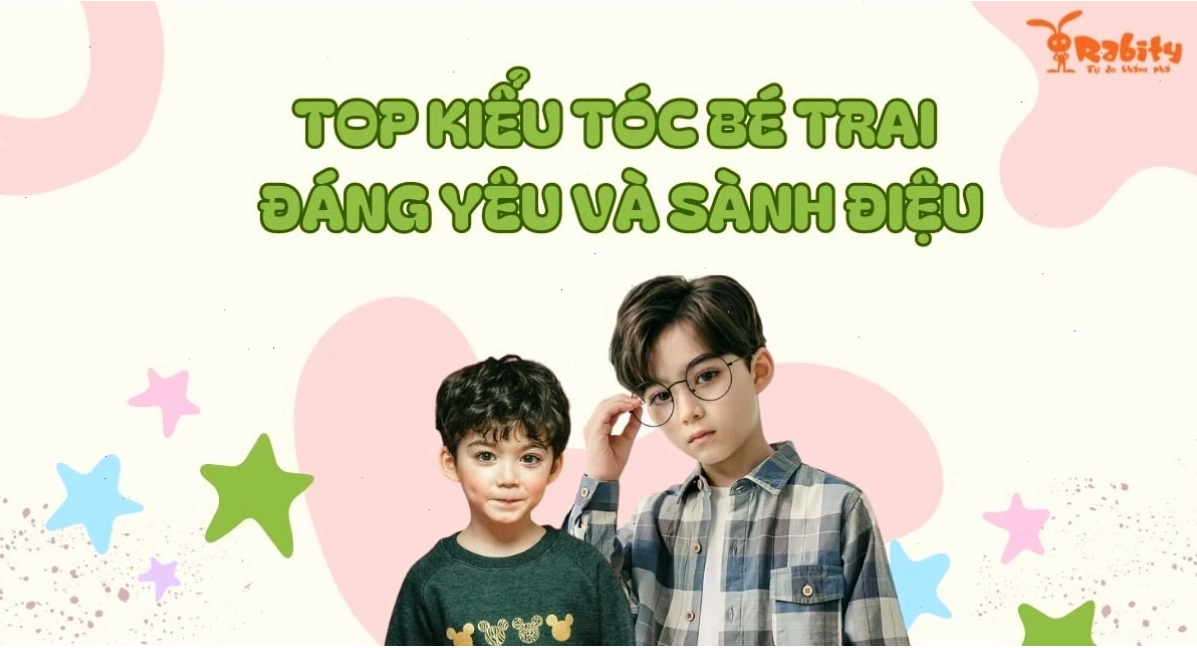 Bé trai đáng yêu với kiểu tóc chỏm dễ thương