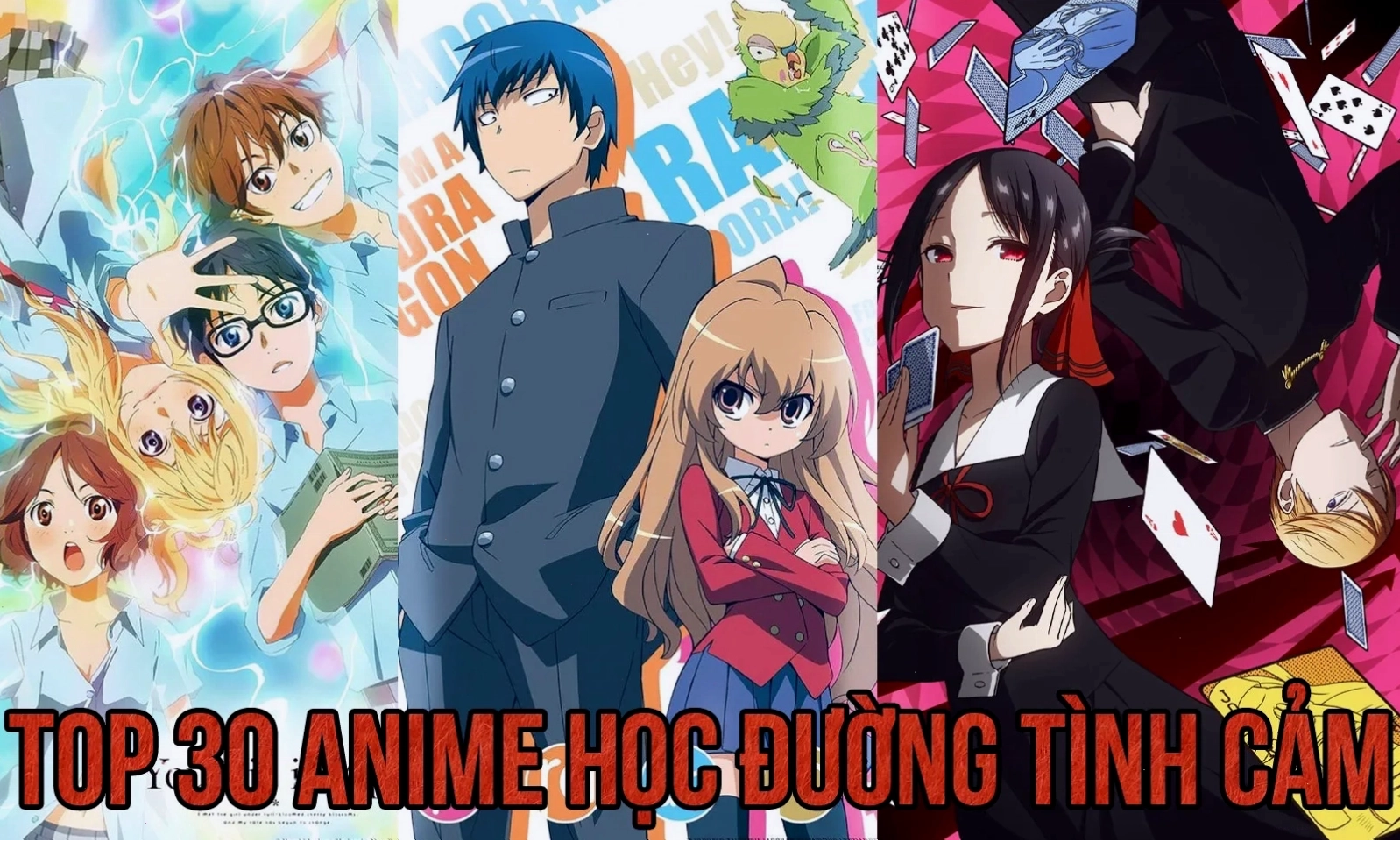 Cặp đôi anime trong bối cảnh học đường lãng mạn