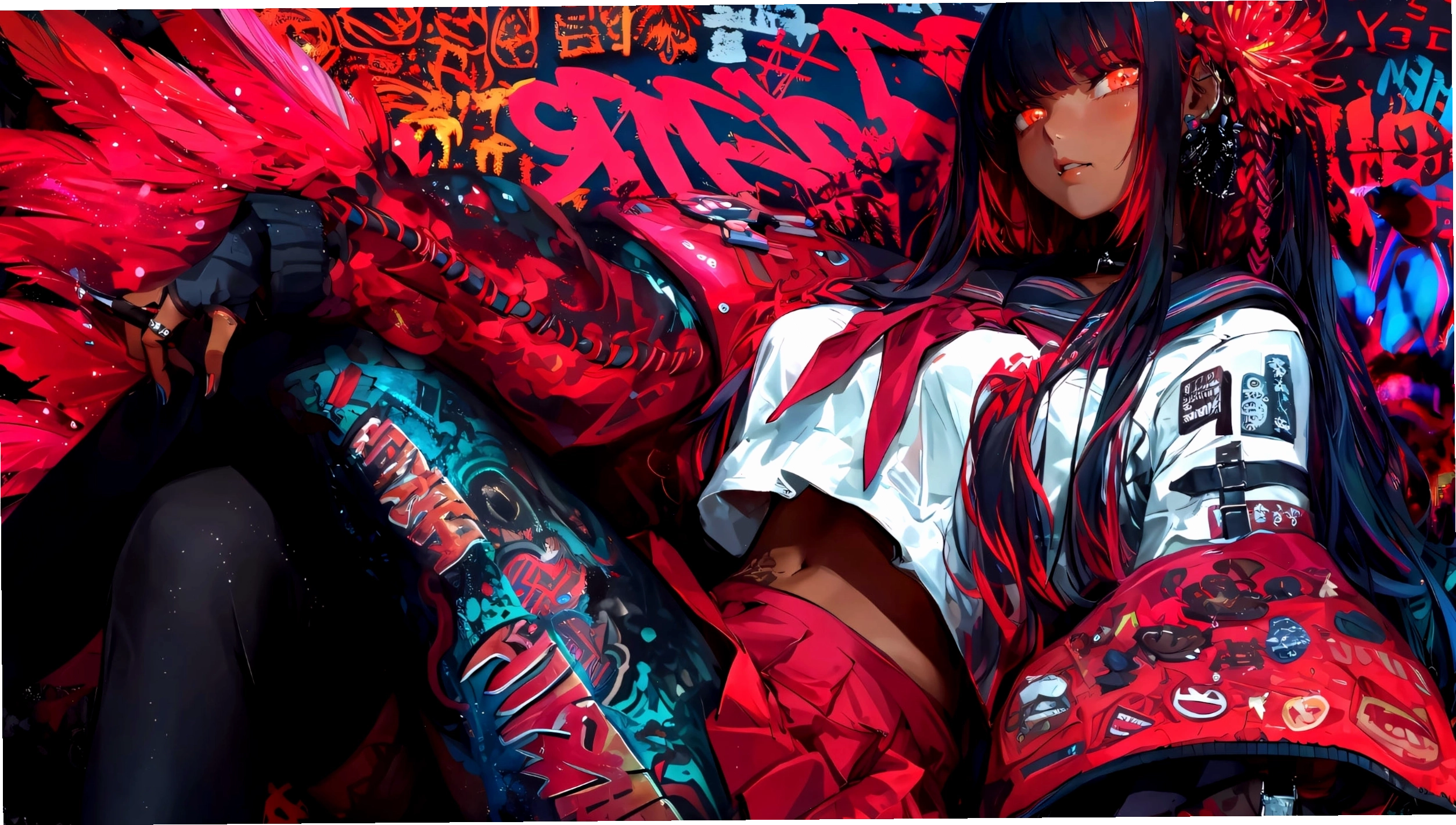 Cặp đôi anime với phong cách ngầu và trang phục ấn tượng