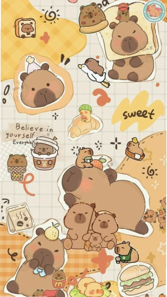 Cặp đôi capybara vô tri trong khung cảnh buổi sáng
