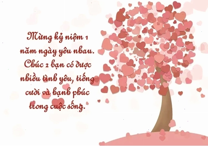 Cặp đôi hạnh phúc kỷ niệm 1 năm yêu nhau
