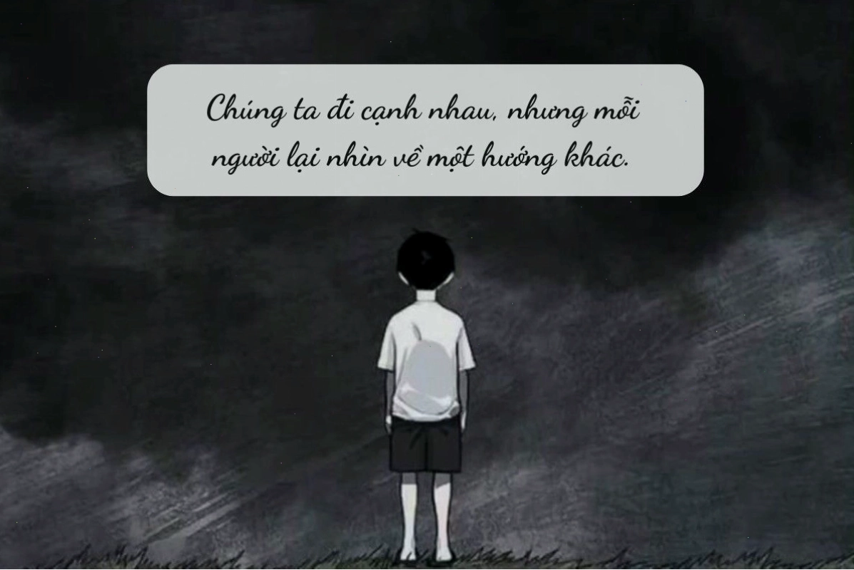 Caption cô đơn thể hiện tâm trạng buồn