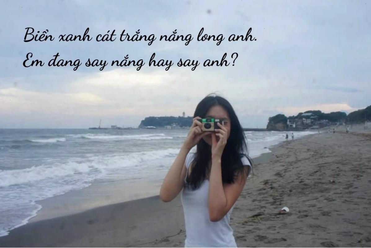 Caption hay về biển đẹp và tình yêu đôi lứa