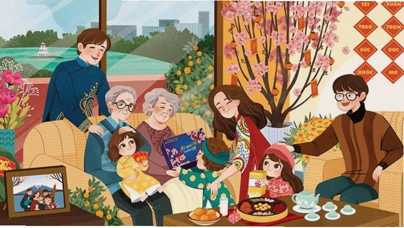 Caption Tết 2026 dùng đăng ảnh gia đình