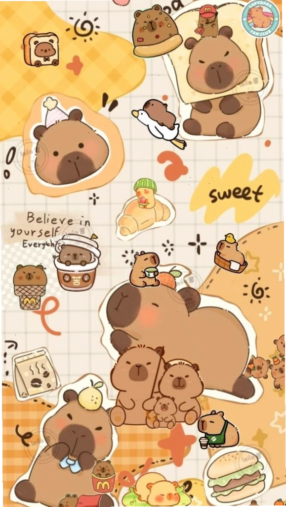 Capybara bộ đôi vô tri buổi sáng
