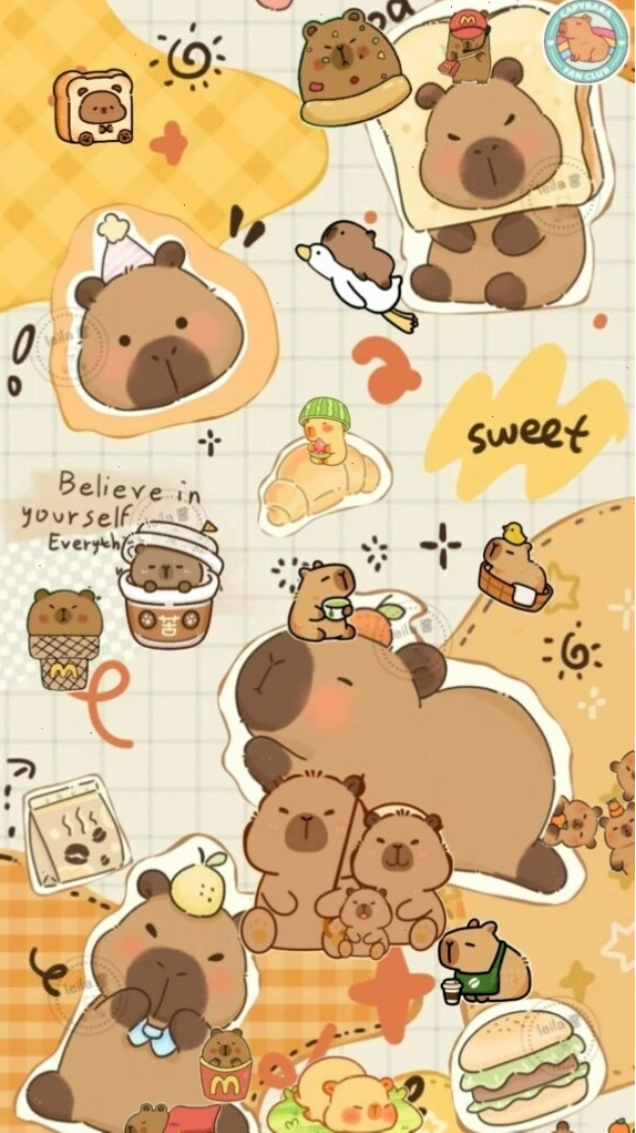Capybara bộ đôi vô tri vào buổi sáng