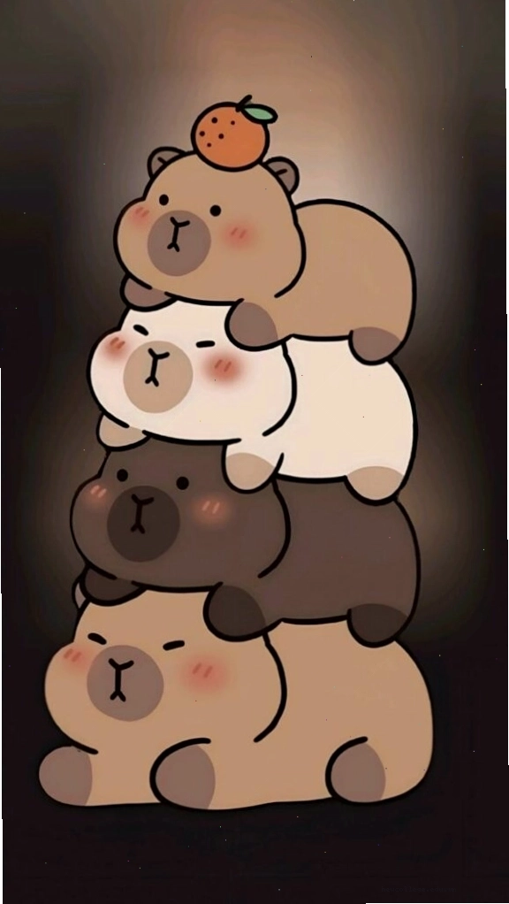 Capybara chồng chất trong bóng tối đầy ấm cúng