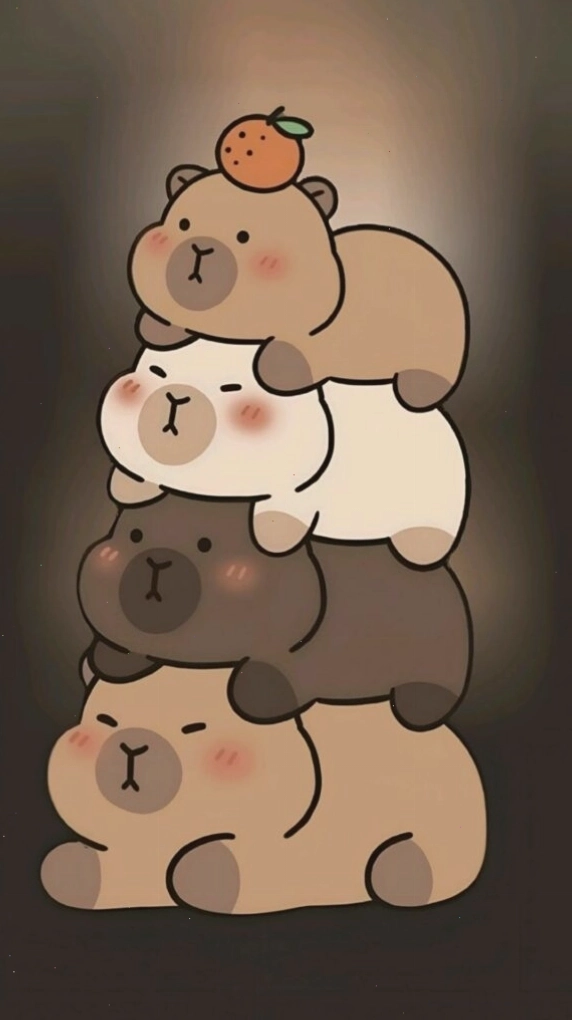 Capybara chồng chất trong bóng tối, tạo nên hình ảnh vô tri ấm áp
