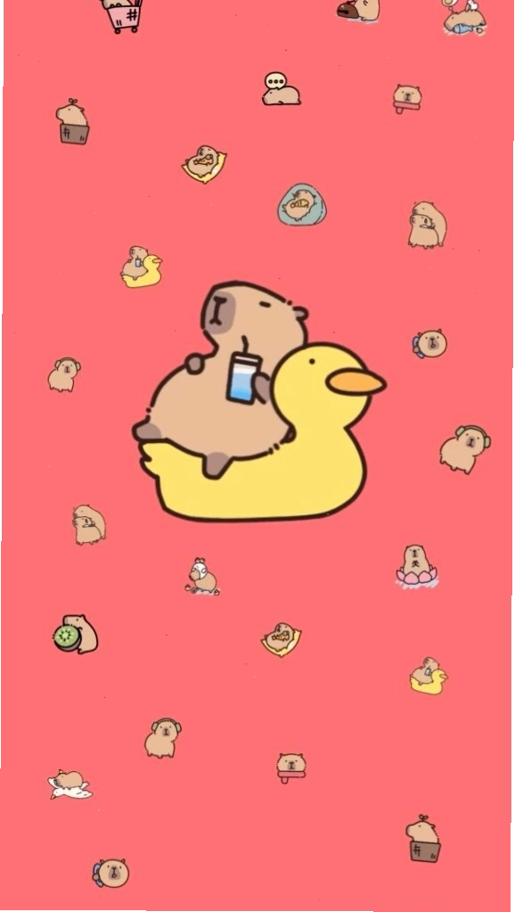 Capybara thư giãn trên phao vịt, tận hưởng cuộc sống