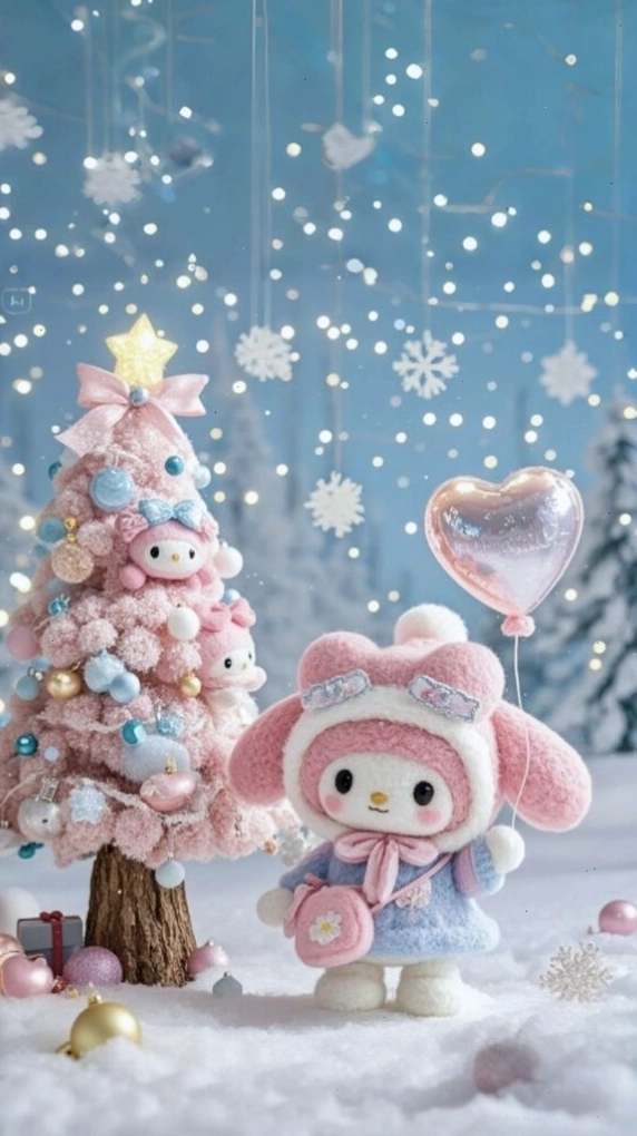 Cinnamoroll hóa công chúa giữa tuyết rơi