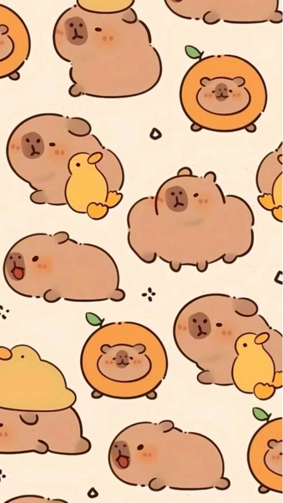 Đàn Capybara và vịt vàng tạo nên khung cảnh vô tri dễ thương