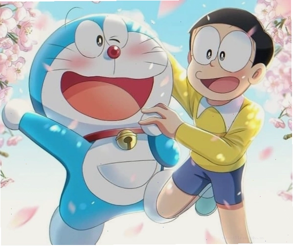 Doremon và Nobita cùng nhau thể hiện phong cách ngầu