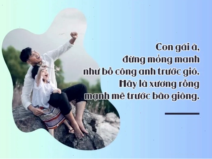 Hình ảnh con gái rượu đang cười đùa vui vẻ bên bố mẹ