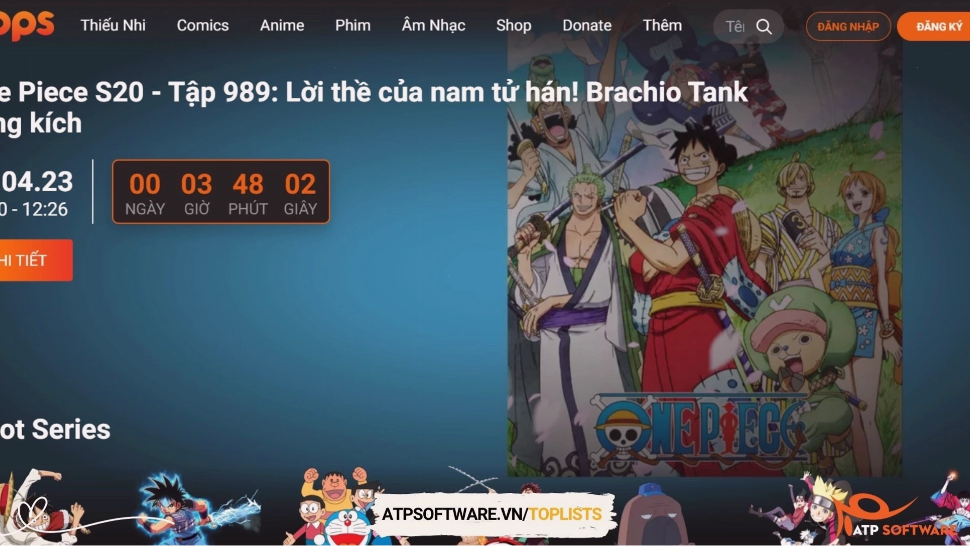 Hình ảnh minh họa các nhân vật anime nổi tiếng