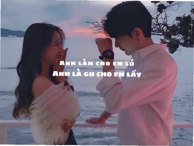 Hình ảnh minh họa status hài hước về tình yêu, thể hiện sự cố gắng và những tình huống dí dỏm
