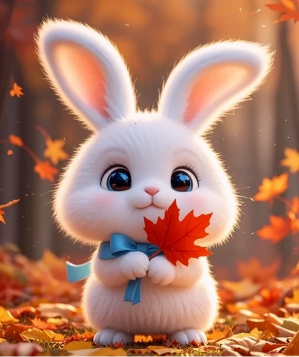 Hình ảnh thỏ cute theo phong cách chibi