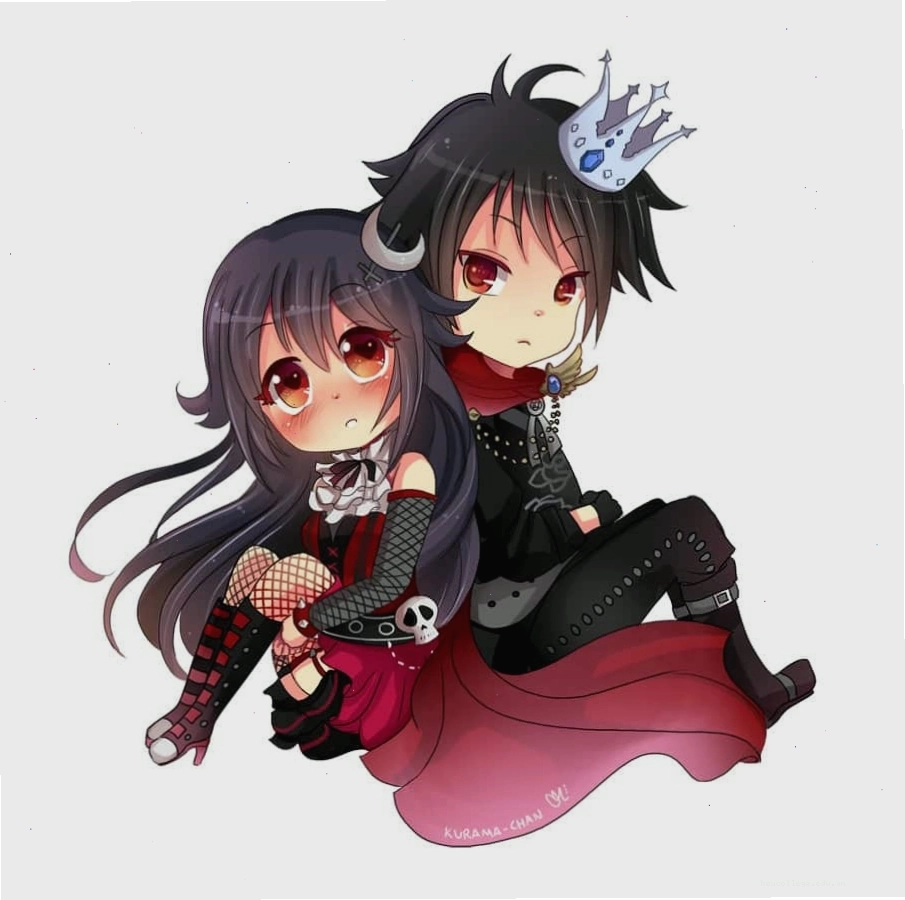 Hình đại diện cặp đôi anime chibi ngầu dễ thương